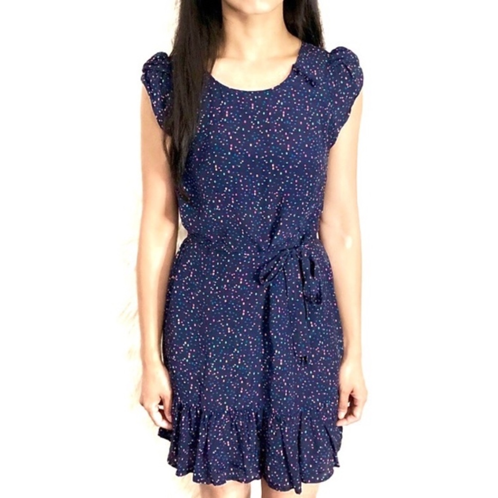 I love H81 Forever 21 digital pattern ruffle dress